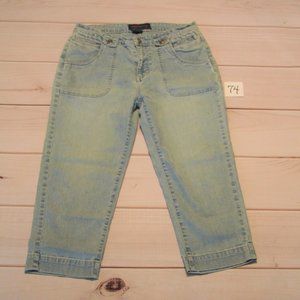 Adolfo 5 Pocket Lt Blue Capris